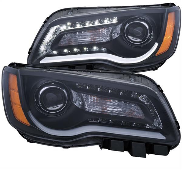 Anzo Black Projector Headlights with Halos 11-14 Chrysler 300
